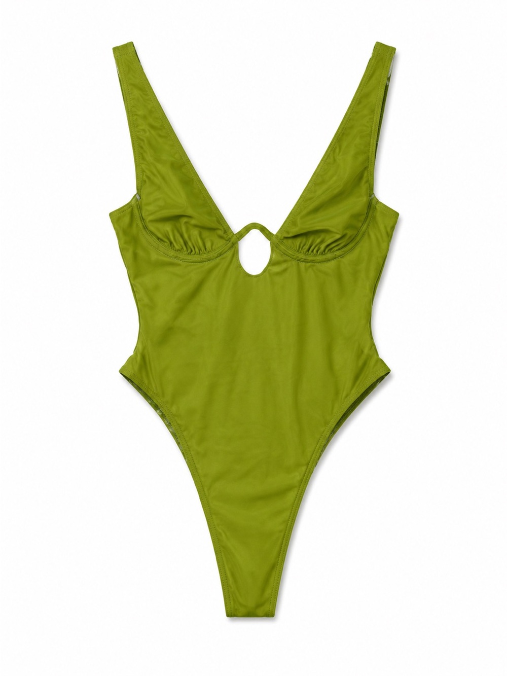 In The Style Lime Green One-Piece Swimsuit